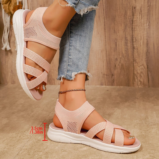 Damen sportliche und stilvolle Zehentrenner-Sandalen mit ergonomischem Design EB