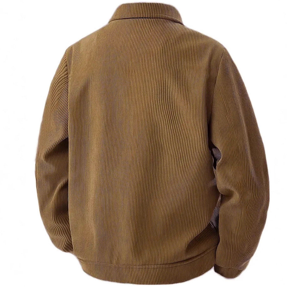 Herren nan Cordjacke im klassischen Arbeiterjacken-Schnitt mit Druckknöpfen und Brusttaschen EB