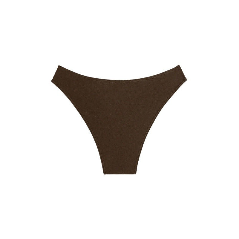 Damen Hochgeschnittener Bikini-Slip mit dekorativem Ringdetail EB