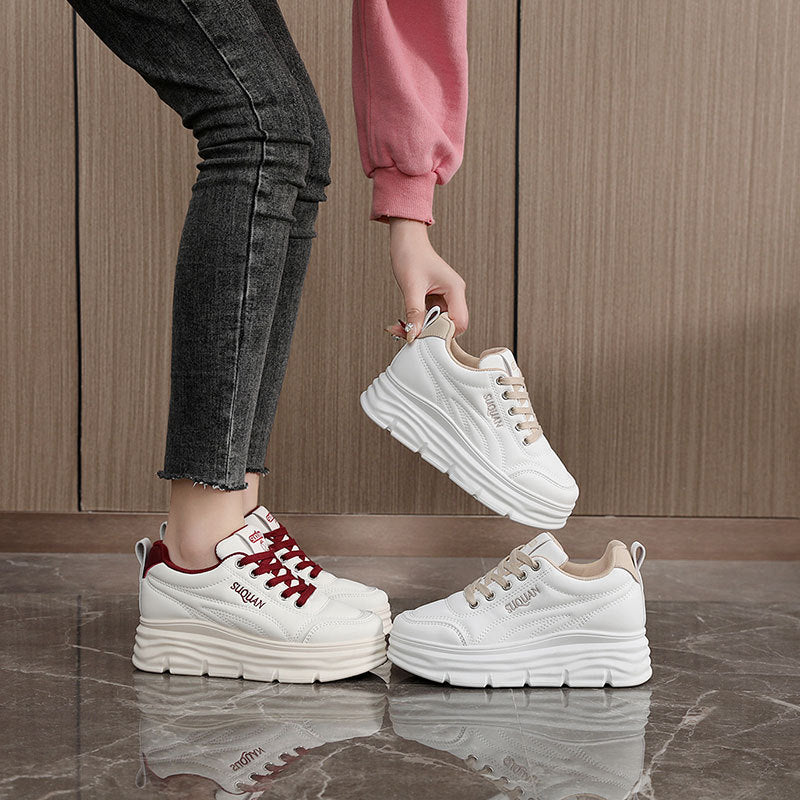 Damen modische Sneaker mit komfortabler Plattform-Sohle EB