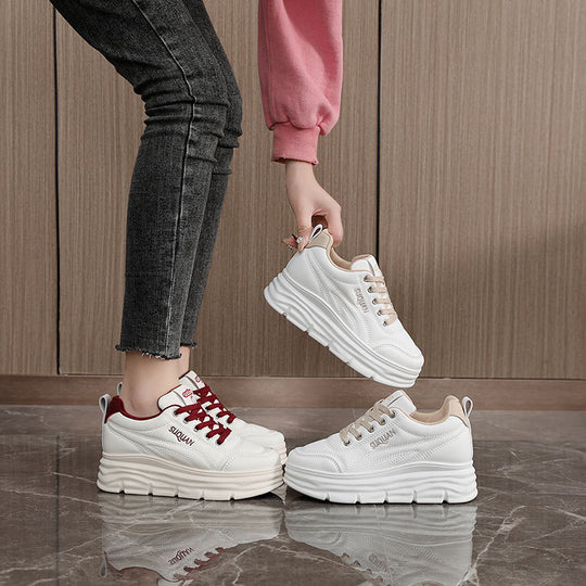Damen modische Sneaker mit komfortabler Plattform-Sohle EB