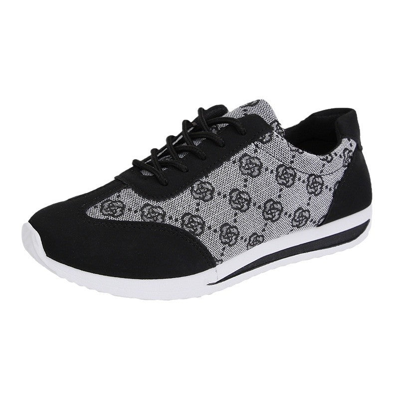 Damen nan leichte Jacquard Freizeitsneaker mit gepolstertem Komfortfußbett EB