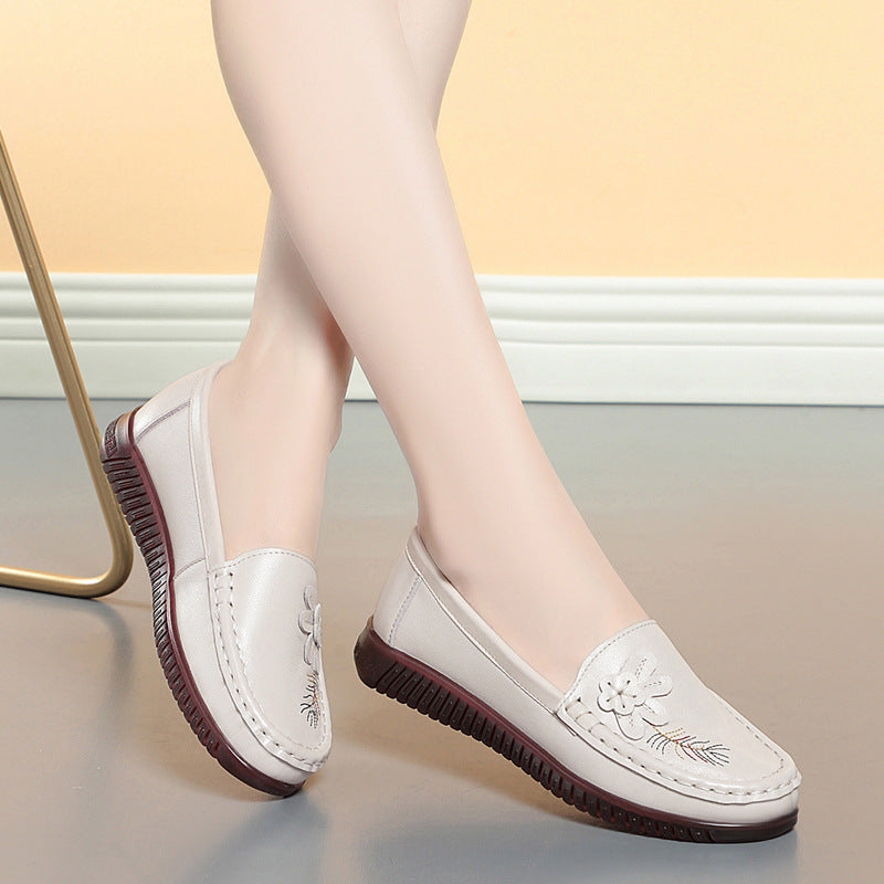 Damen Mokassins mit floralem Design und komfortabler Sohle EB