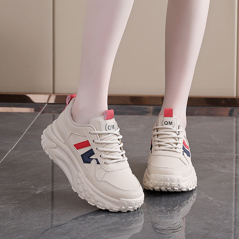 Damen Trendige Chunky Sneakers mit rutschfester Sohle und atmungsaktivem Obermaterial EB