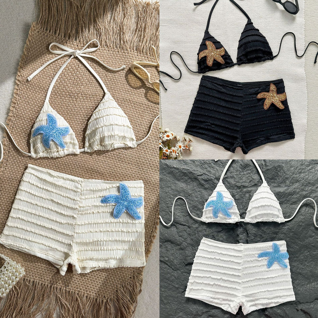 Damen Bikini mit Rüschendesign und bezaubernden Applikationen EB