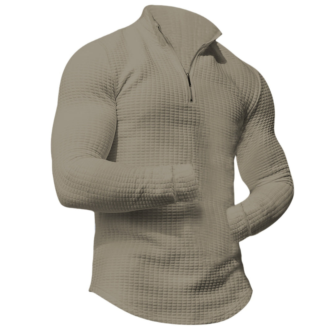 Herren Sportliches Langarmshirt mit strukturierter Oberfläche EB