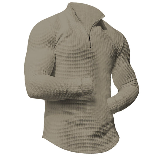 Herren Sportliches Langarmshirt mit strukturierter Oberfläche EB