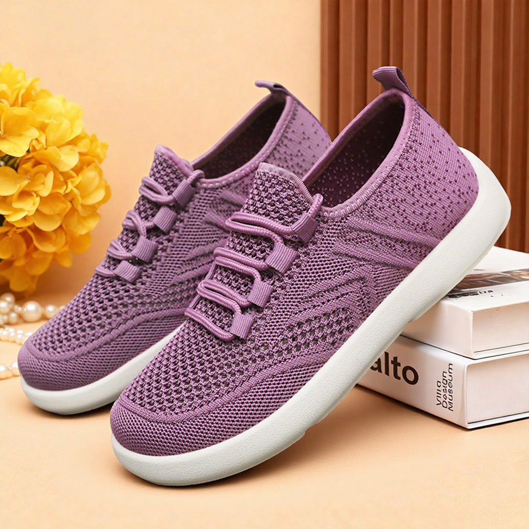 Damen Atmungsaktive Sneaker mit elastischen Schnürsenkeln EB
