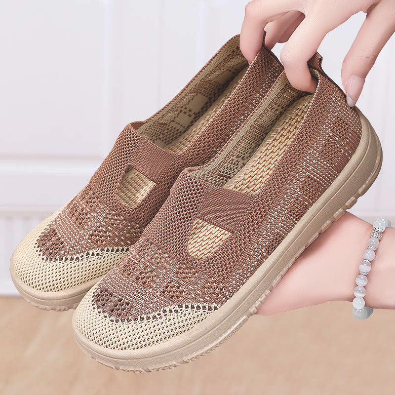 Damen Luftige Slipper mit offenem Schnitt und elastischem Riemen EB