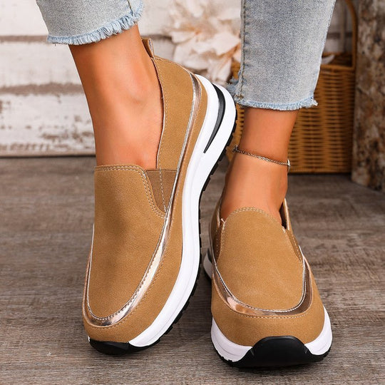 Damen Slip-On Sneakers mit modernem Design und stoßdämpfender Sohle EB