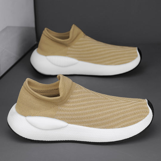 Unisex gestrickte Schlupfsneaker mit sockenähnlichem Schaft, gepolstertem Komfortfußbett und reaktiver EVA‑Zwischensohle EB