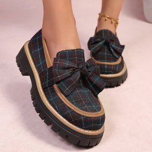 Damen modische Schnürschuhe mit großer Schleife EB