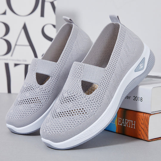 Damen nan leichte gestrickte Slipper mit orthopädischer Komfortsohle EB