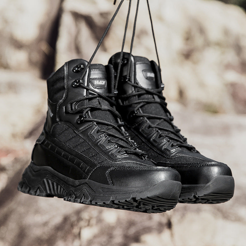 Herren Tactical Wanderstiefel mit hohem Knöchelschutz und rutschfester Sohle EB