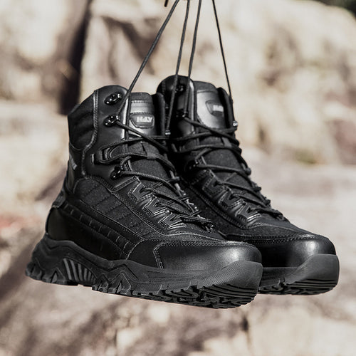 Herren Tactical Wanderstiefel mit hohem Knöchelschutz und rutschfester Sohle EB