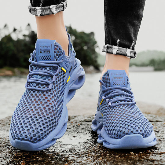 Damen Sportliche Sneakers mit atmungsaktiver Mesh-Oberfläche und flexibler Sohle EB