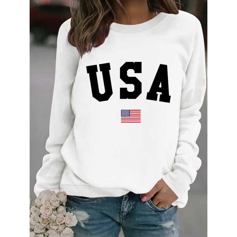 Damen Sweatshirt mit modernem USA-Statement und gemütlicher Passform EB