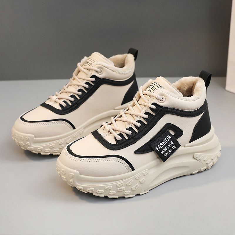 Damen High-Top Sport Sneakers mit warmem Innenfutter und rutschfester Sohle EB