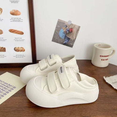 Damen Slip-On Sneakers mit verstellbaren Klettverschlüssen und dämpfender Sohle EB