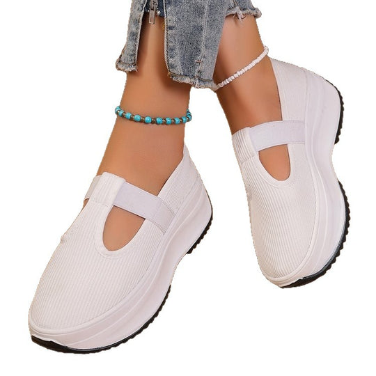 Damen modische Slip-On Sneakers mit Plateau EB