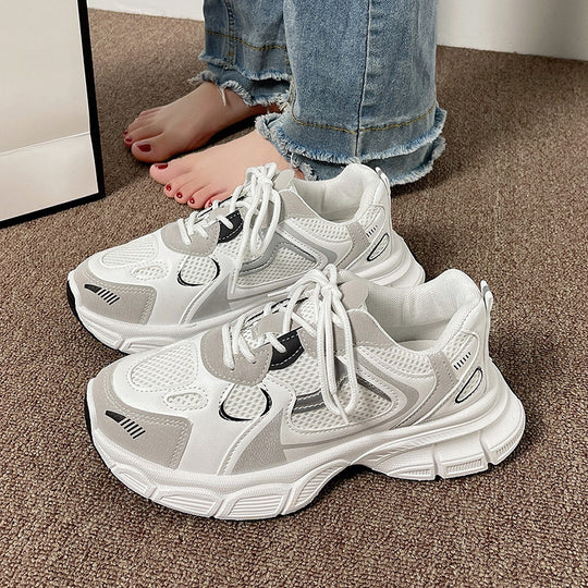 Damen Sportliche Lauf Sneakers mit atmungsaktivem Obermaterial und dämpfender Sohle EB