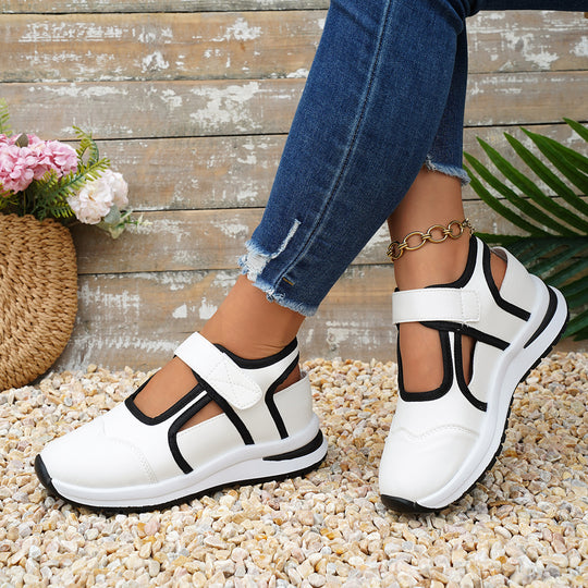 Damen sportliche Freizeitschuhe mit verstellbarem Klettverschluss EB