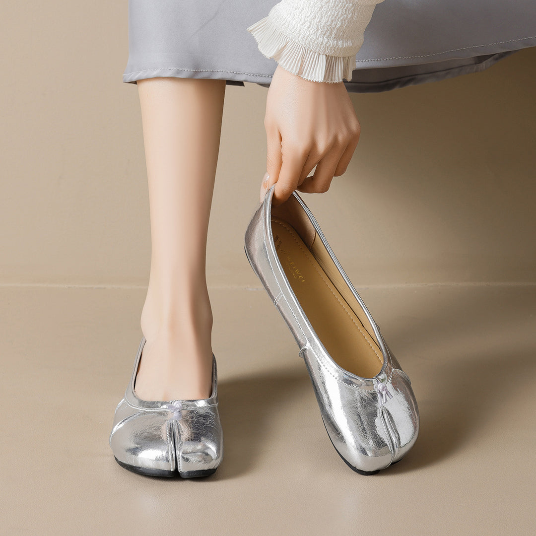 Damen Ballerinas mit komfortabler Passform und schickem Schnürdetail EB