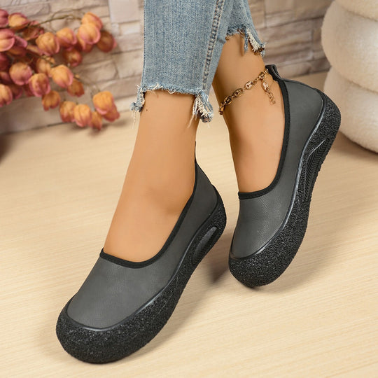 Damen bequeme Slip-On Schuhe mit rutschfester Sohle EB