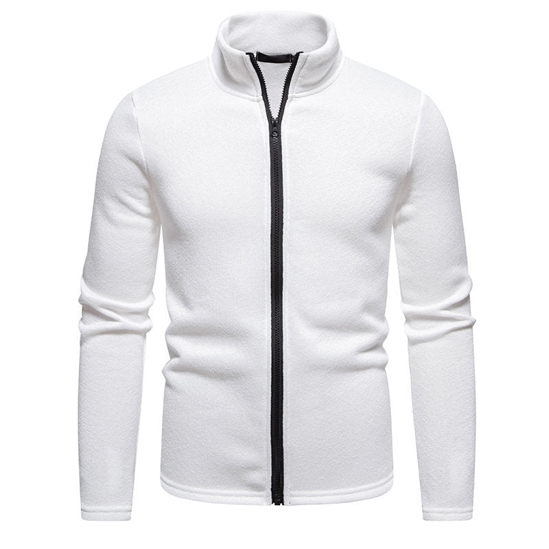 Herren Fleecejacke mit hohem Kragen und praktischem Reißverschluss EB