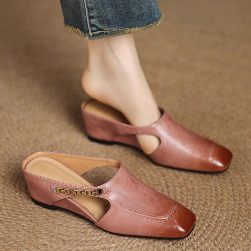 Damen Komfortable Mules mit elegantem Blickfang EB