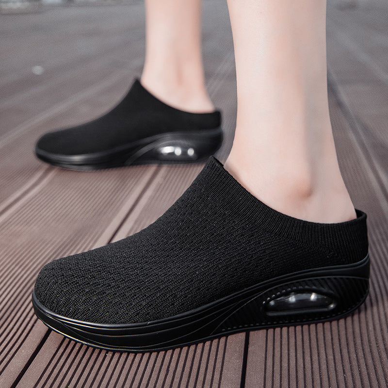 Damen Komfortable und atmungsaktive Clogs mit elastischem Obermaterial EB