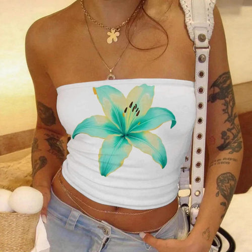 Damen Bandeau-Top mit elastischem Material und figurbetontem Schnitt EB
