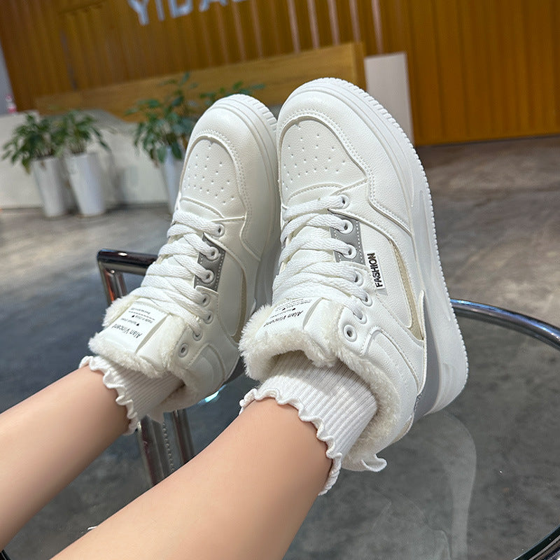 Damen Winterliche High-Top Sneakers mit warmem Innenfutter und rutschfester Sohle EB