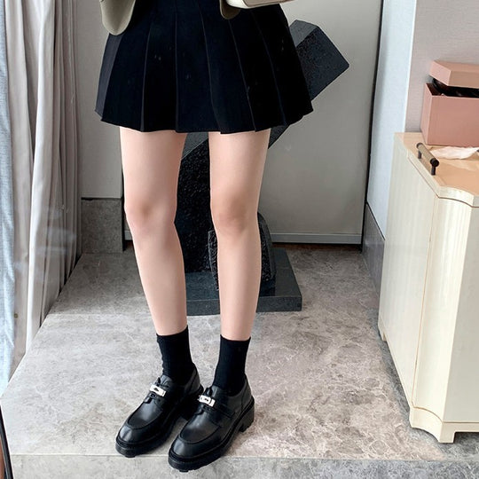 Damen elegante Mokassins mit dekorativer Schnalle EB