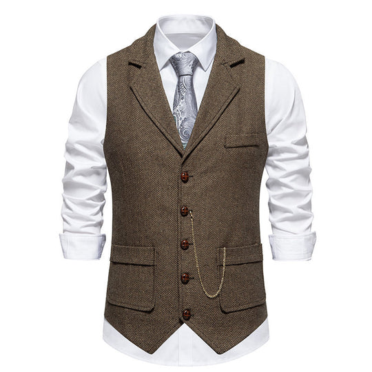 Herren elegante Weste mit zeitgemäßem Schnitt und feiner Struktur EB