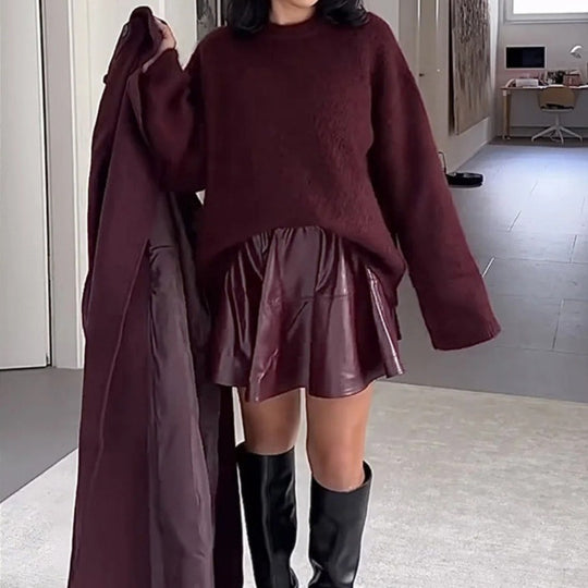 Damen Bequemer Pullover mit lässigem Schnitt und weichem Material EB