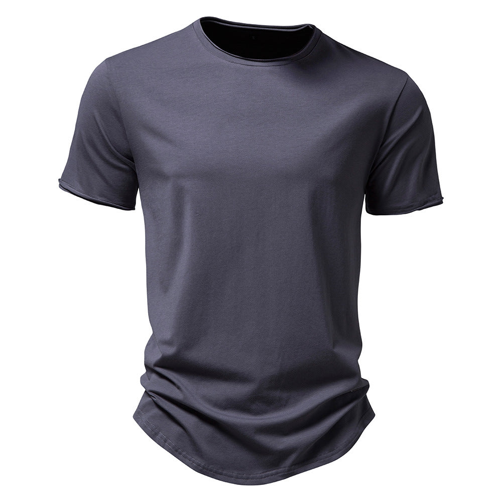 Herren Premium Baumwoll T-Shirt mit trendigem Schnitt EB