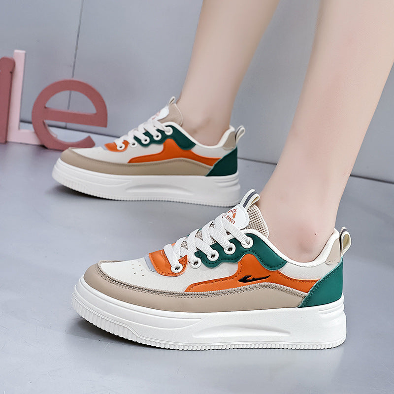 Damen Modische Sneakers mit erhöhtem Plateau und atmungsaktiver Sohle EB