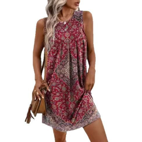 Damen Sommerliches Freizeitkleid mit elegantem floralem Muster Heidi-Mode
