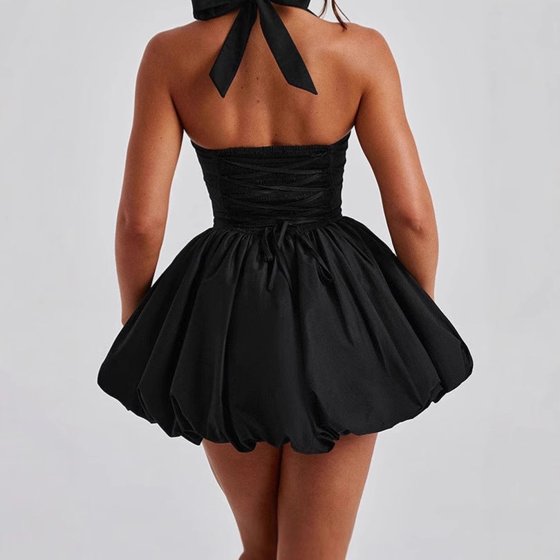 Damen Verspieltes Minikleid mit Trägern und voluminösem Rock EB