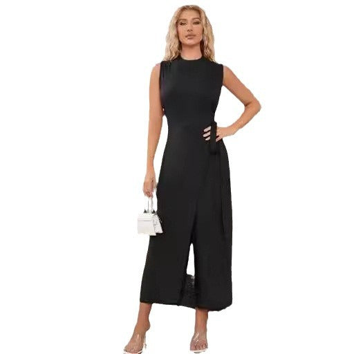 Damen Wickelkleid mit eleganter Taillierung und unifarem Design EB