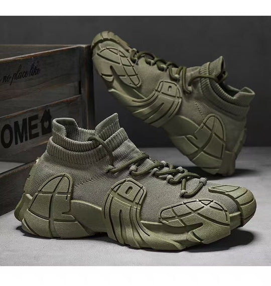 Unisex modische High-Top Sneakers mit elastischem Strick-Obermaterial EB