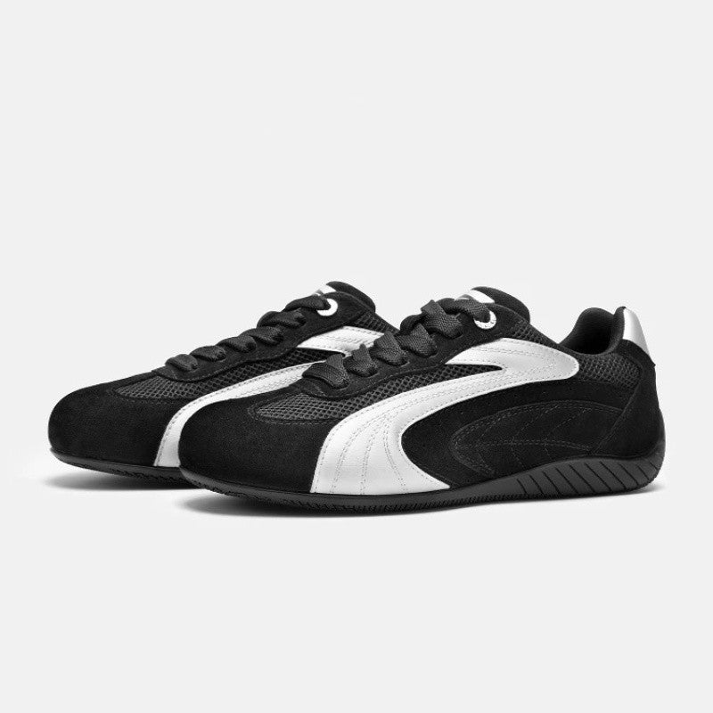 Damen Sportliche Freizeitsneaker mit atmungsaktiven Mesh-Einsätzen und robustem Wildlederoberteil EB