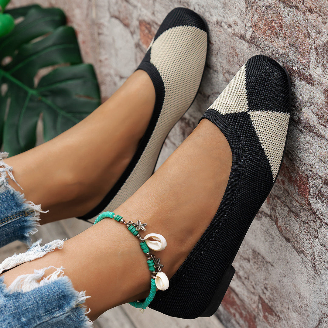 Damen Ballerinas mit atmungsaktivem Mesh-Obermaterial und flexiblem Fußbett EB