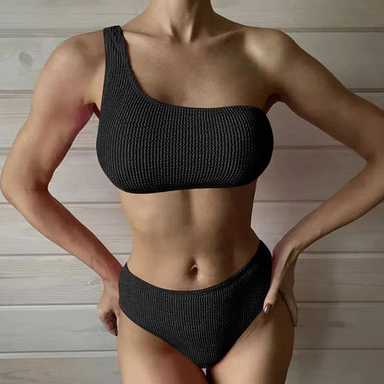 Damen Einseitiger Bikini mit hoch geschnittenem Schnitt EB