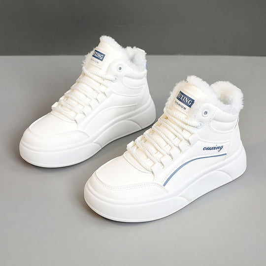 Damen hochflorige Sneakers mit kuscheligem Innenfutter EB