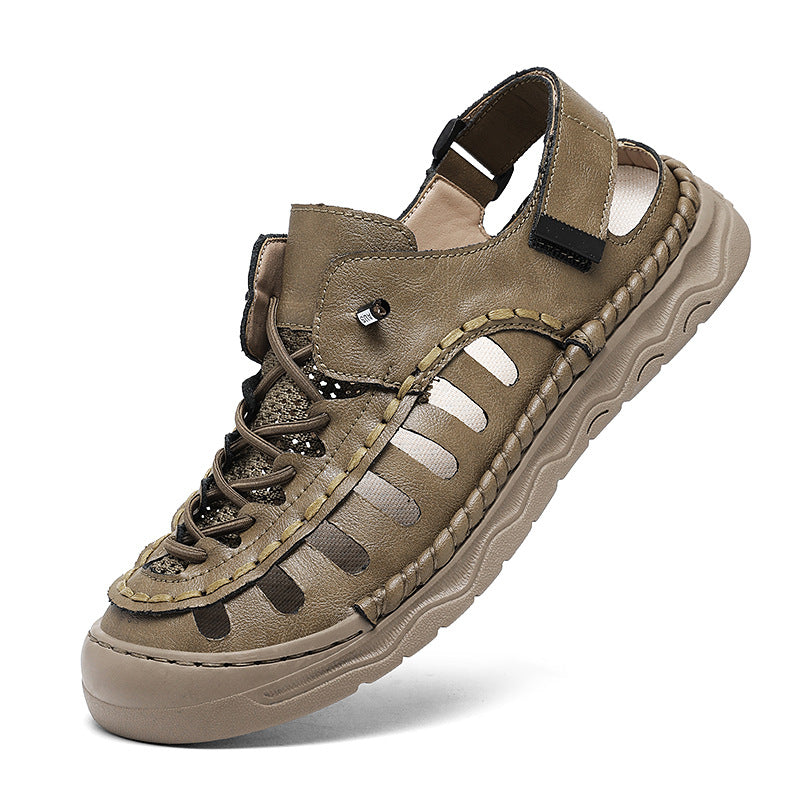 Damen Sportliche Sandalen mit perforierten Designelementen und verstellbarem Riemen EB