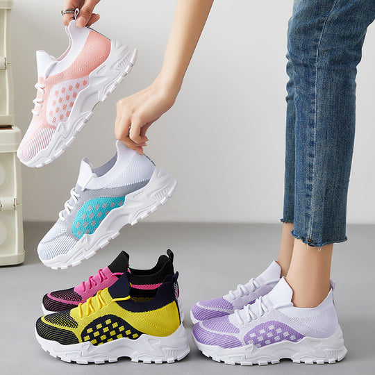 Damen Atmungsaktive und flexible Sneakers mit elastischer Sohle EB