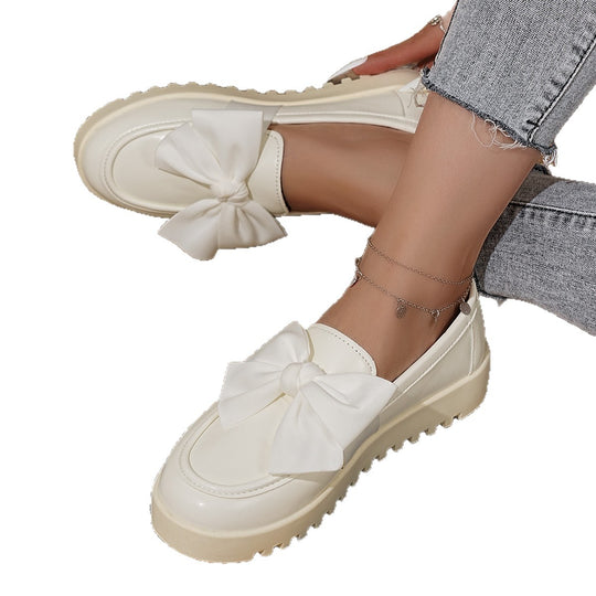 Damen Loafers mit dekorativem Schleifen-Design und rutschfester Sohle EB