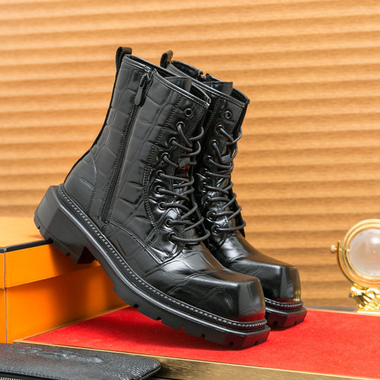 Damen robuste und stylishe Stiefel mit Reißverschluss EB